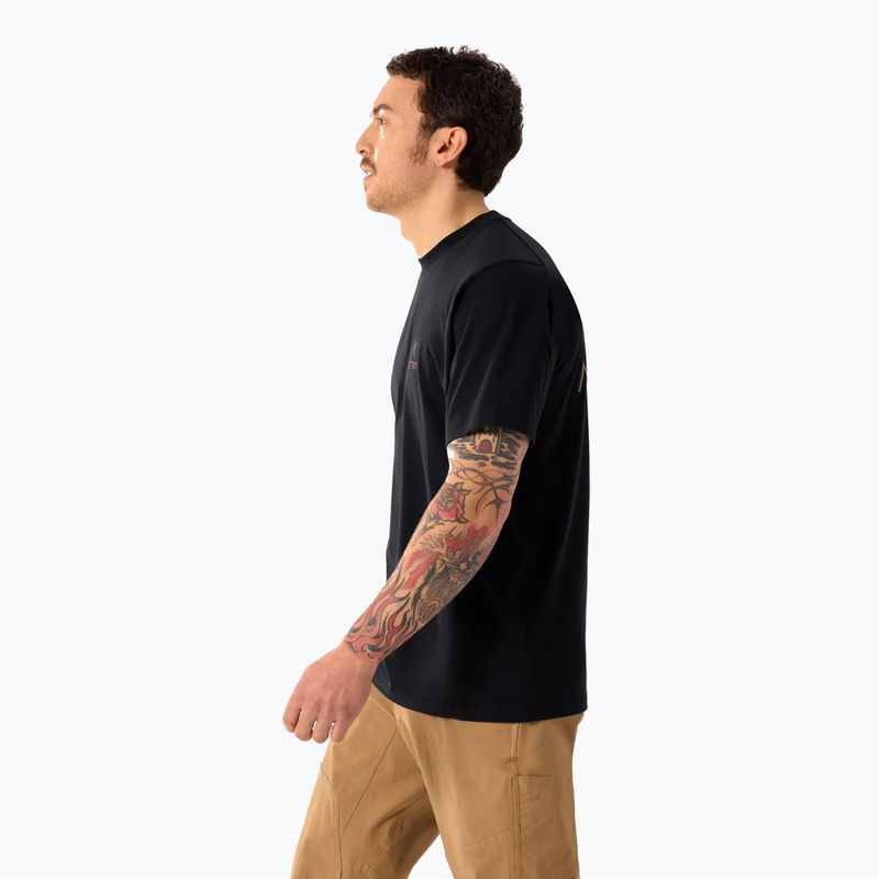 Men's T-shirt Arcteryx Kragg Sl Cotton Bird Word 24k black 3