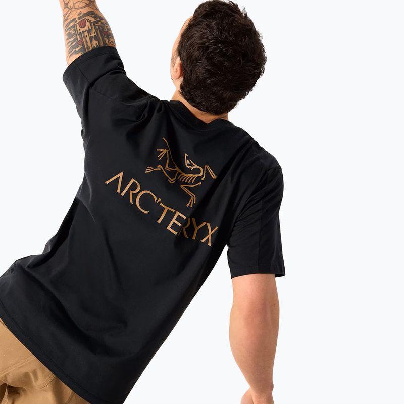 Men's T-shirt Arcteryx Kragg Sl Cotton Bird Word 24k black 4