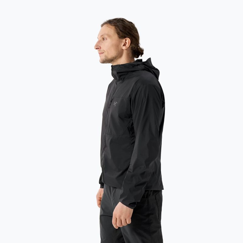 Men's windbreaker jacket  Arcteryx Squamish Hoody black 3