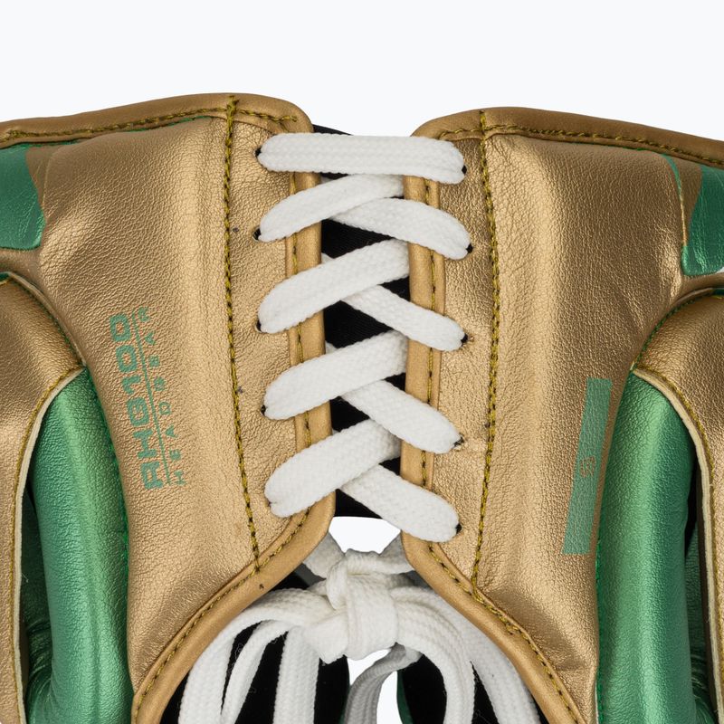 Boxing helmet Rival RHG100 Professional Headgear green/gold 5
