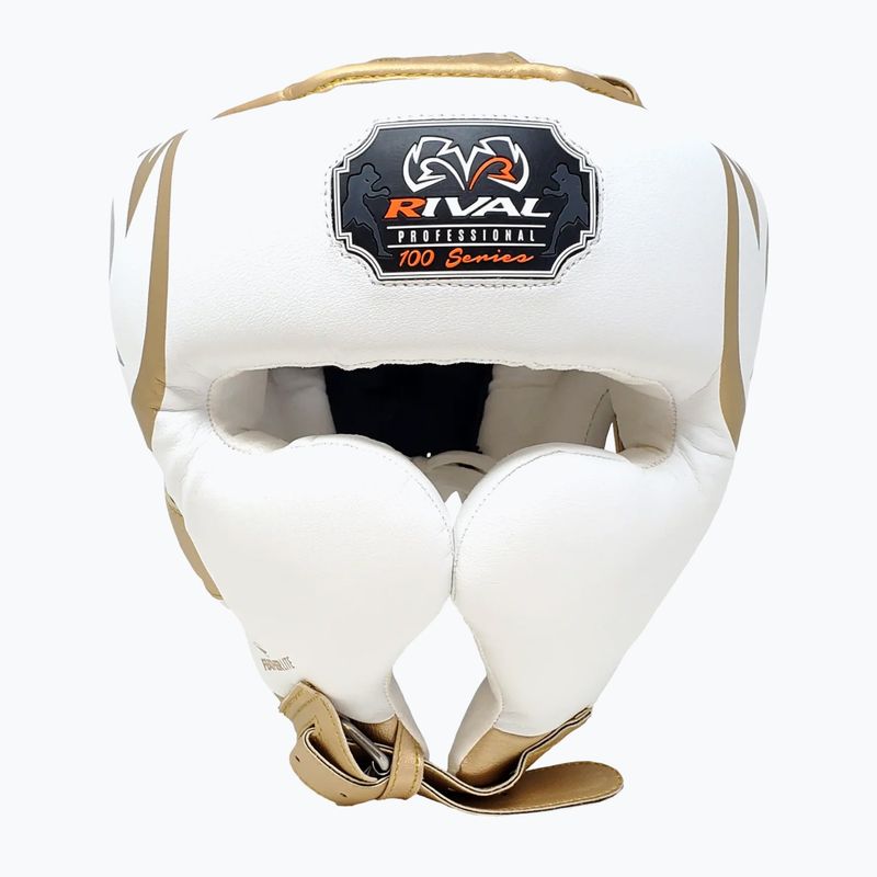 Boxing helmet Rival RHG100 Professional Headgear white/gold 2