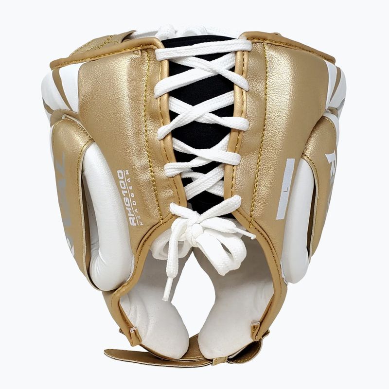 Boxing helmet Rival RHG100 Professional Headgear white/gold 3