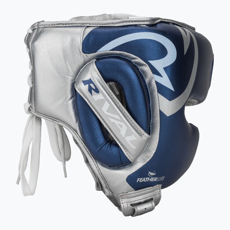 Rival RHG100 Professional Headgear blue/silver boxing helmet 2