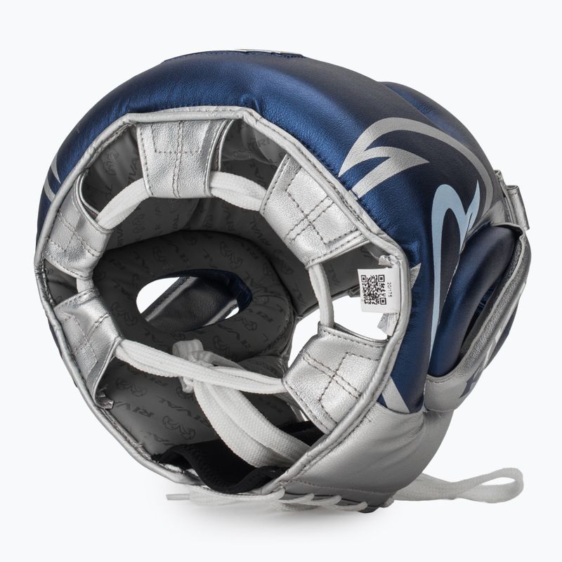 Rival RHG100 Professional Headgear blue/silver boxing helmet 6
