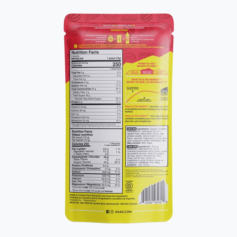 Näak Ultra Energy Drink Mix 72 g watermelon 2