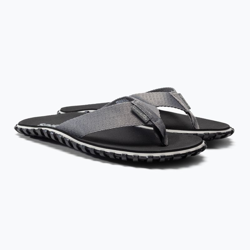 Gumbies Duckbill flip flops grey and black 5