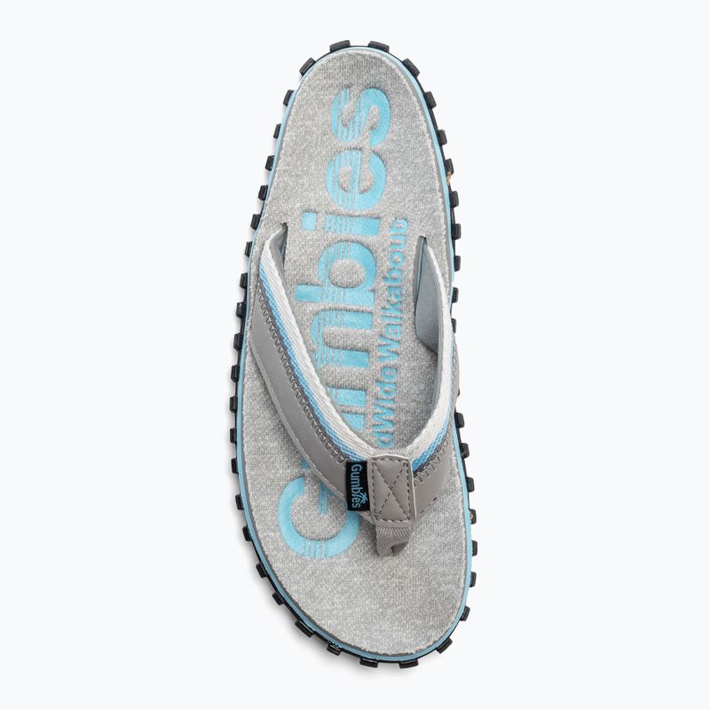 Gumbies Cairns blue-grey flip flops 6