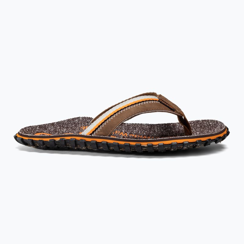 Gumbies Cairns orange and brown flip flops 2
