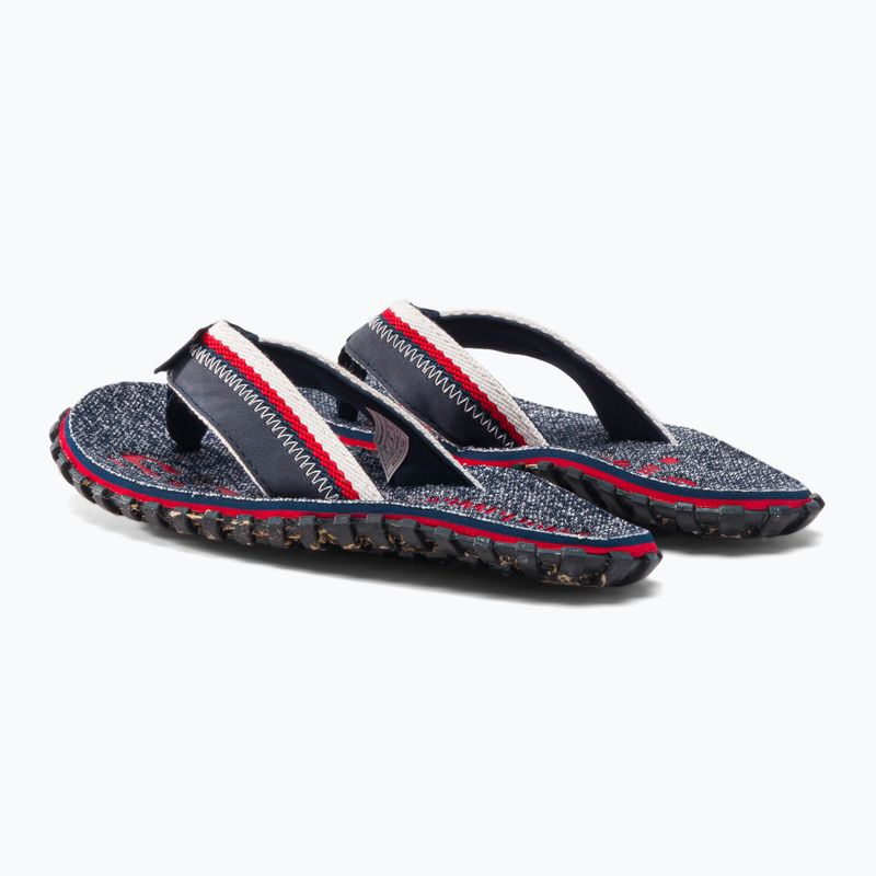 Gumbies Cairns red-grey flip flops 3