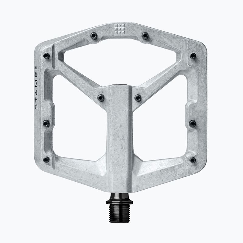 Crankbrothers Stamp 2 raw silver bicycle pedals