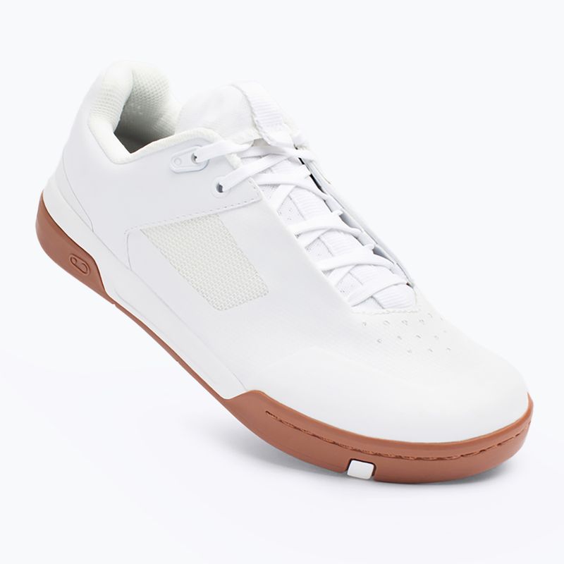 Crankbrothers Stamp Lace white/white/gum outsole platform cycling shoes 8