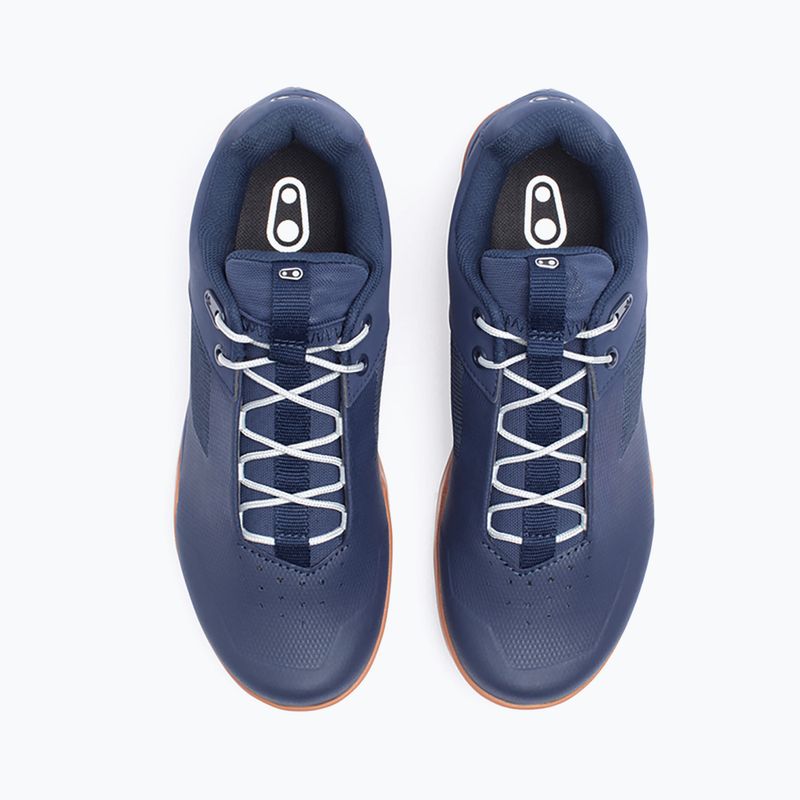 Men's platform cycling shoes Crankbrothers Stamp Lace navy blue and brown CR-STL04281A105 4