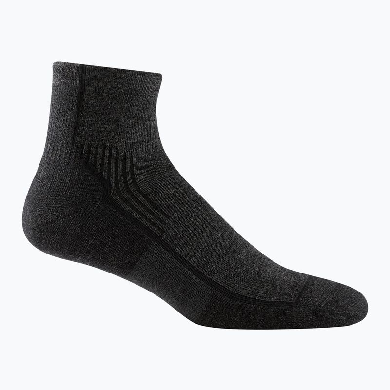 Men's Darn Tough Hiker Quarter onyx black trekking socks