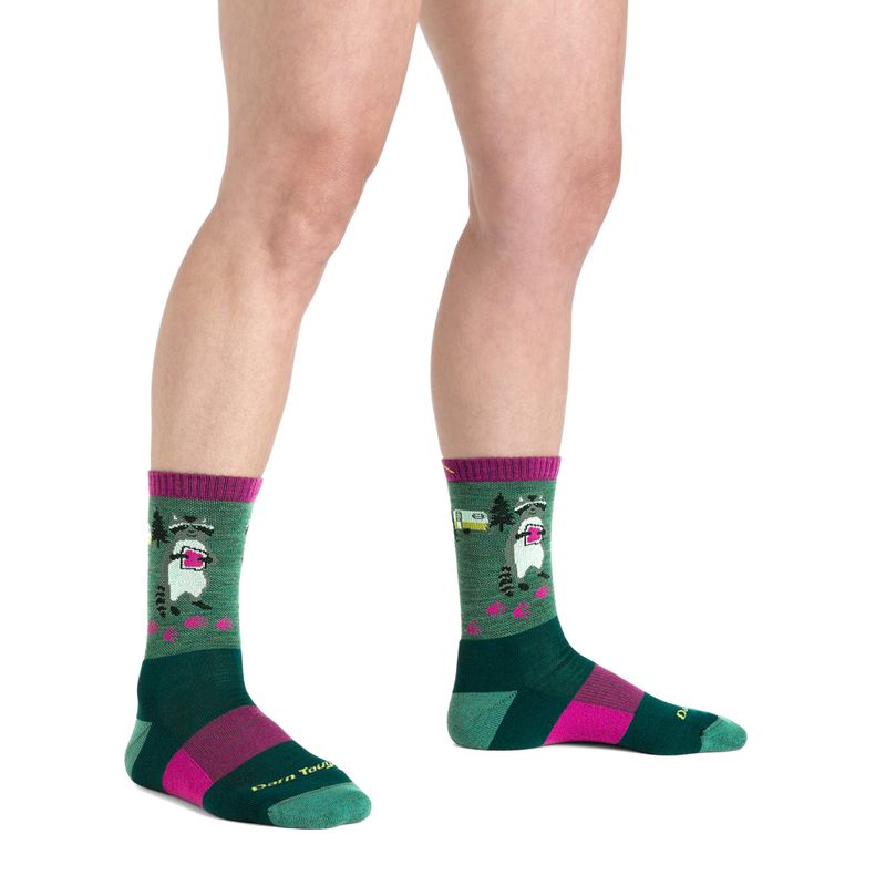Women's socks Darn Tough Critter Club Micro Crew Cushion moss 2