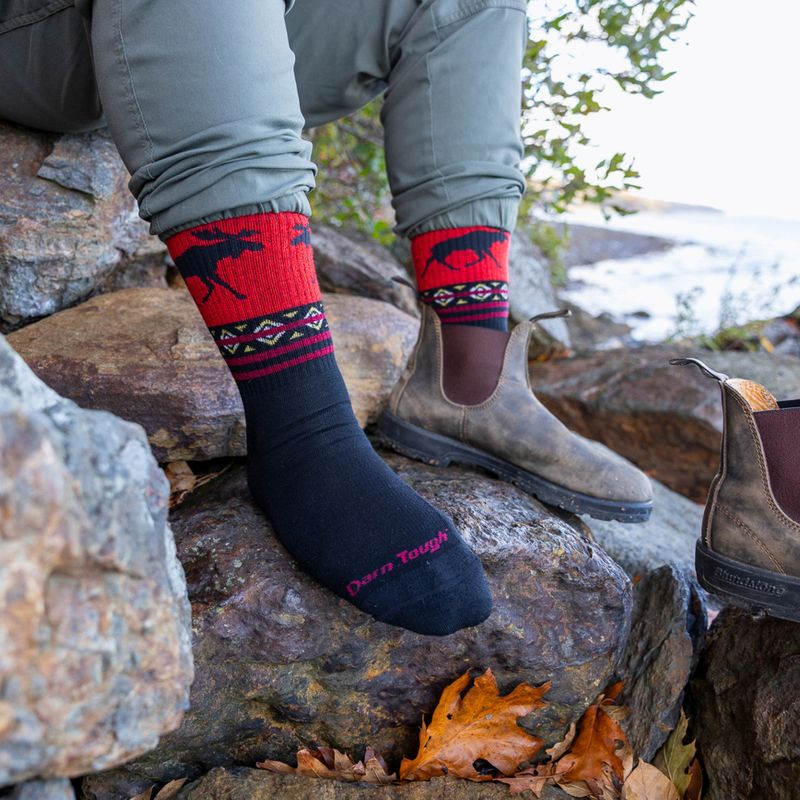 Men's socks Darn Tough VanGrizzle Boot Sock Cushion moose black 6
