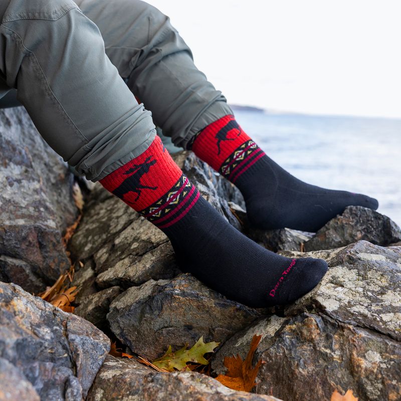 Men's socks Darn Tough VanGrizzle Boot Sock Cushion moose black 7