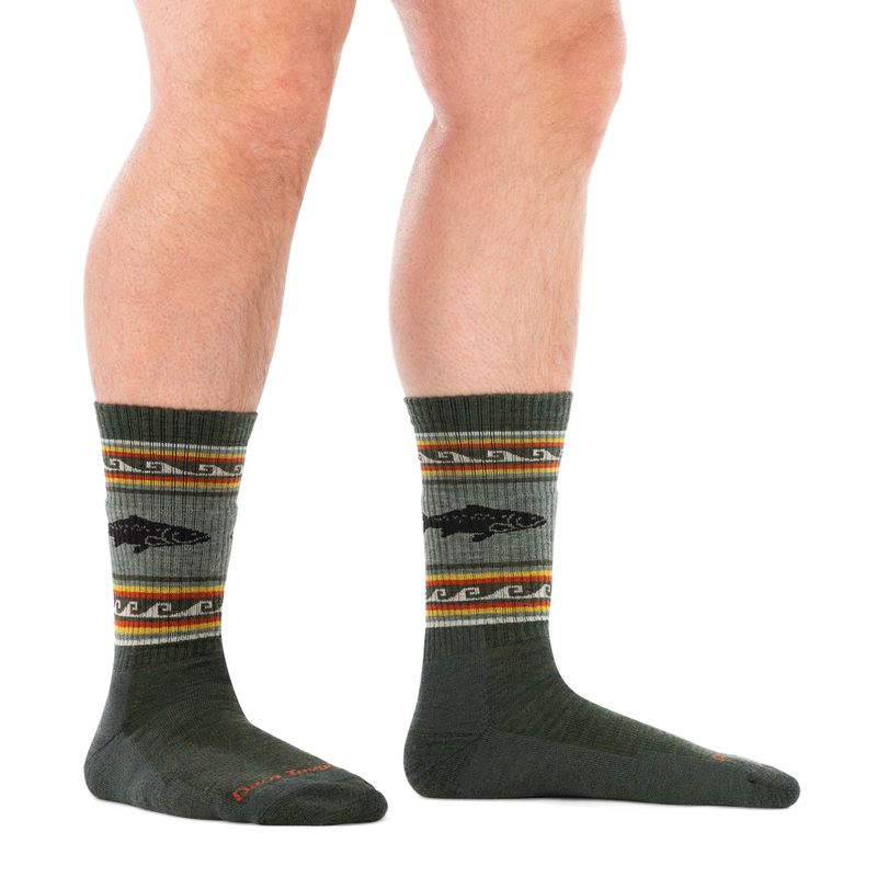Men's socks Darn Tough VanGrizzle Boot Sock Cushion trout river 2