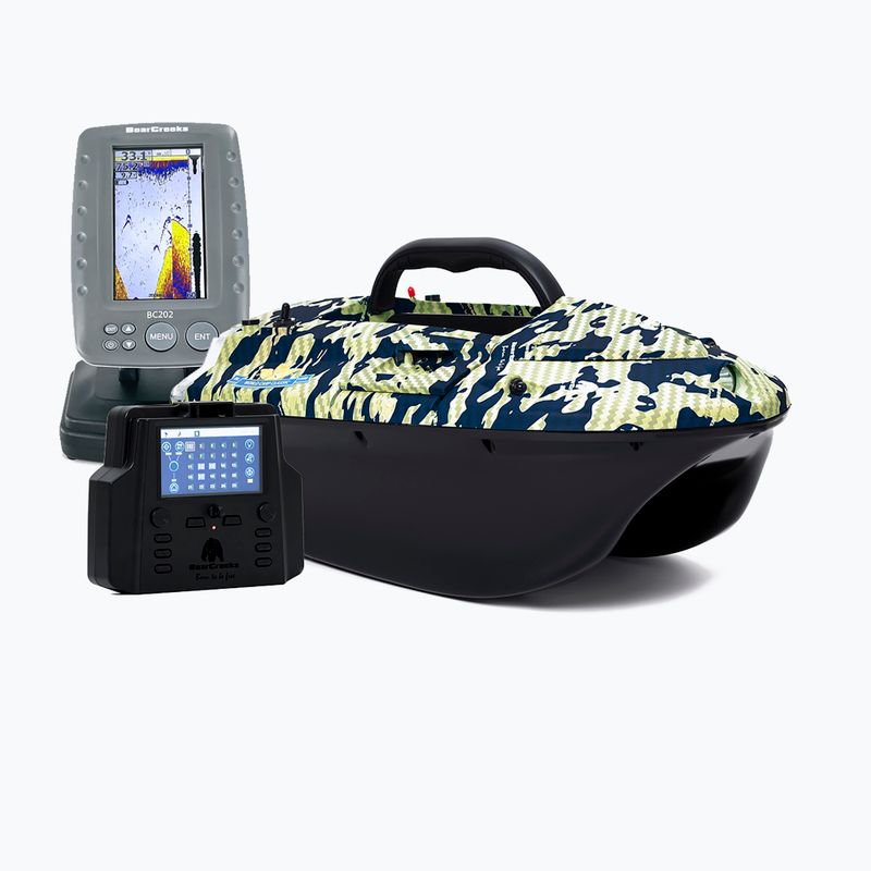BearCreeks iPilot40 bait boat with GPS Autopilot System + Echosounder BC202 camou IPILOT40.CAMOU