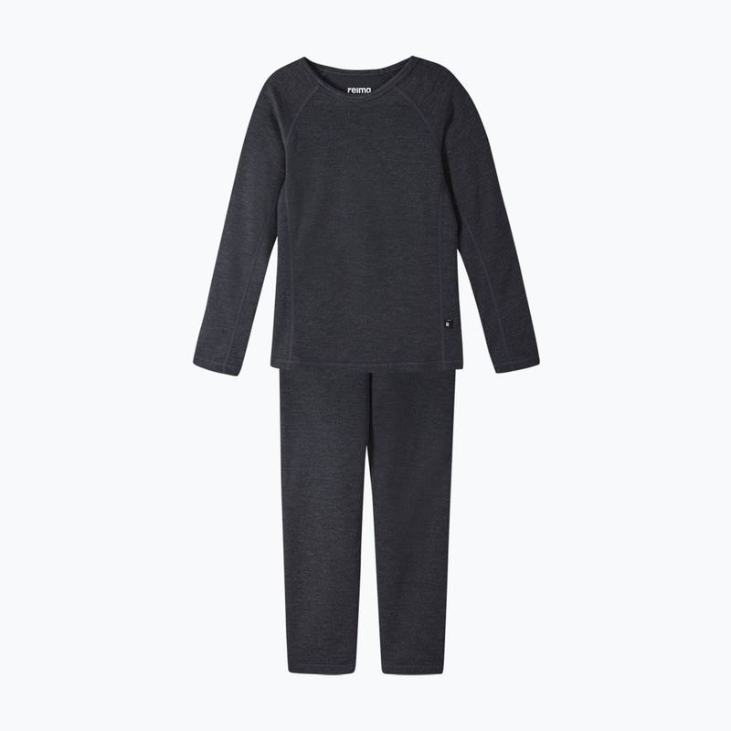 Reima Lani black melange children's thermal underwear set