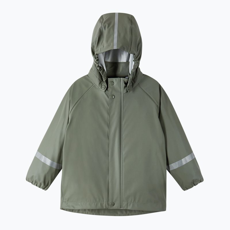 Reima Lampi greyish green children's rain jacket