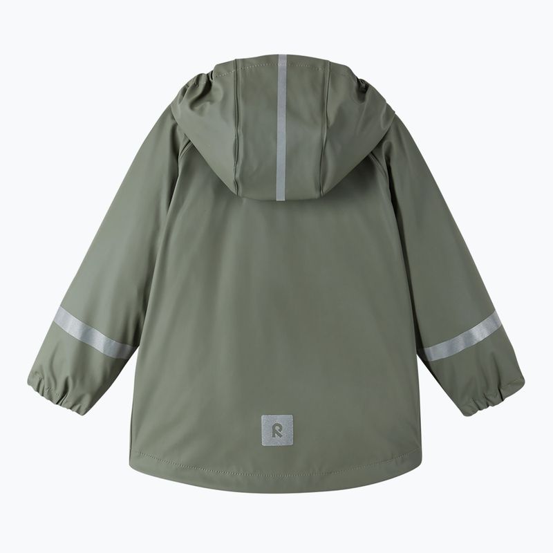 Reima Lampi greyish green children's rain jacket 2