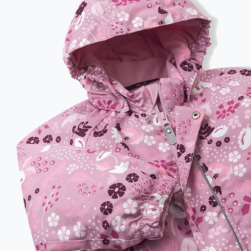 Reima Puhuri grey pink children's ski suit 4