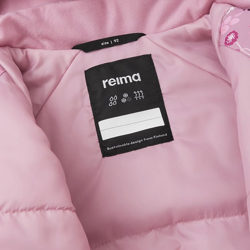 Reima Puhuri grey pink children's ski suit 6