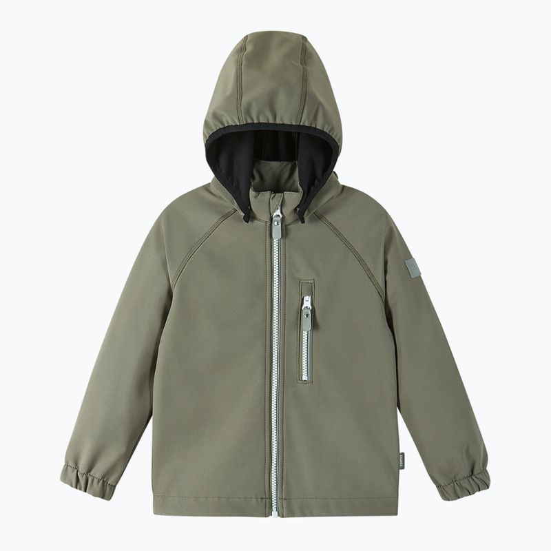 Reima Vantti greyish green children's softshell jacket 8