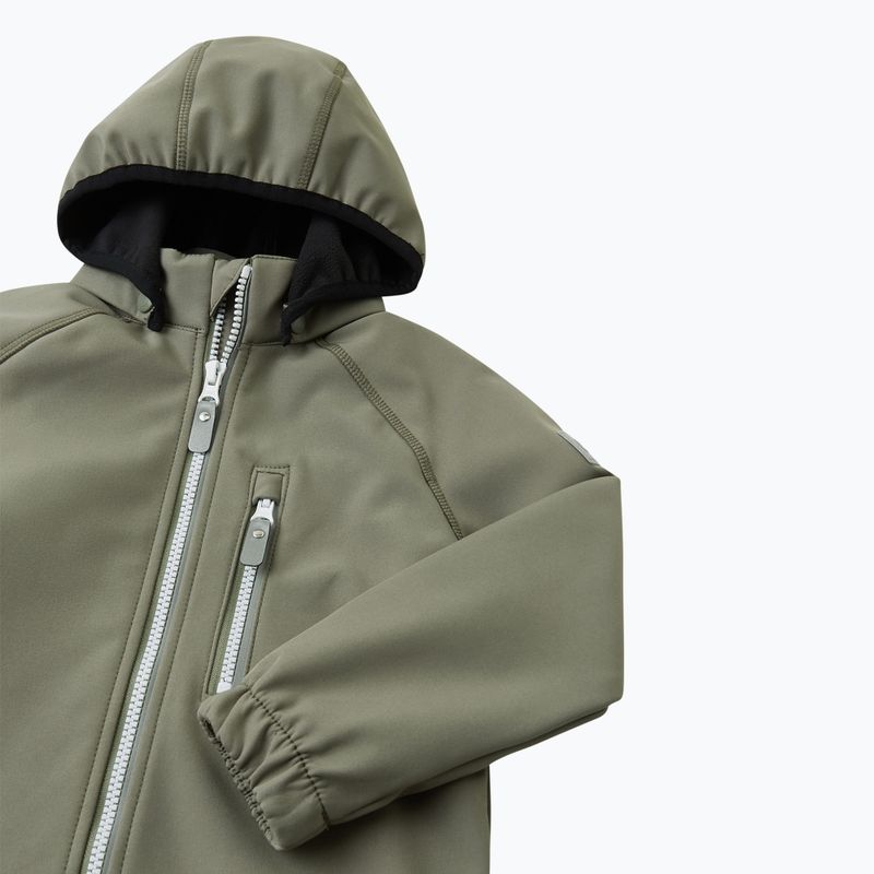 Reima Vantti greyish green children's softshell jacket 9
