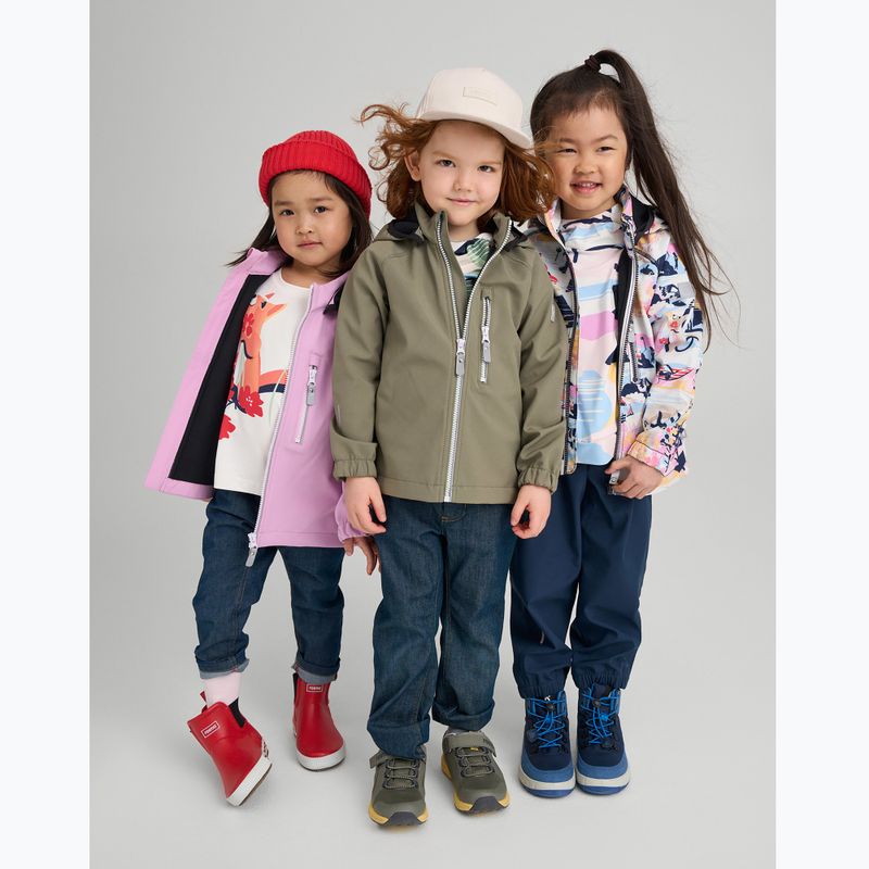 Reima Vantti greyish green children's softshell jacket 10