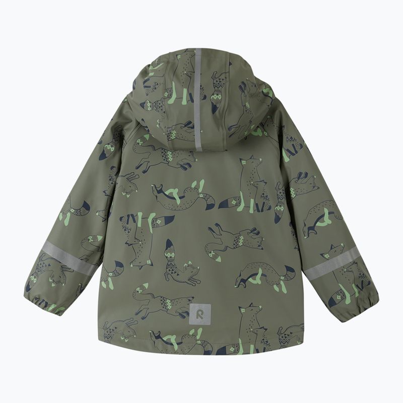 Reima Vesi greyish green children's rain jacket 2