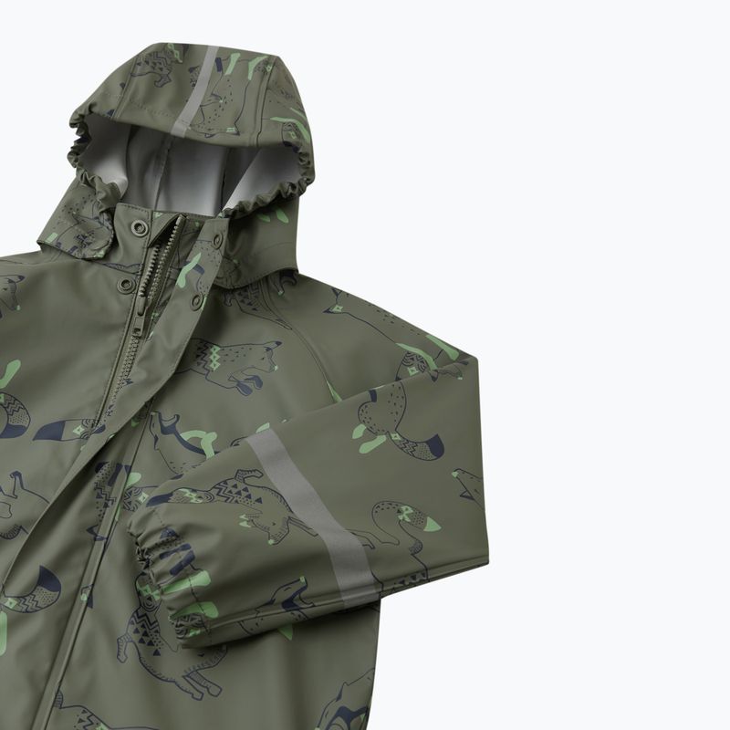 Reima Vesi greyish green children's rain jacket 4