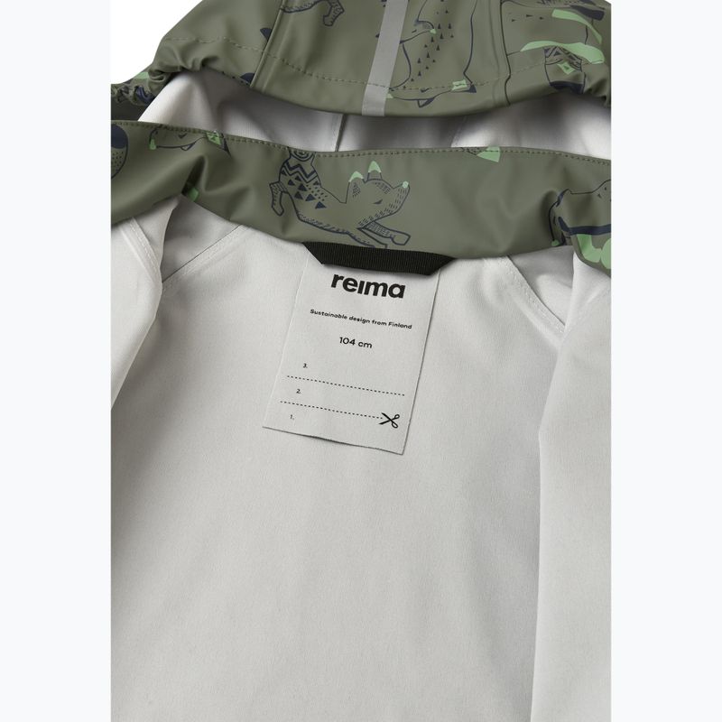 Reima Vesi greyish green children's rain jacket 6