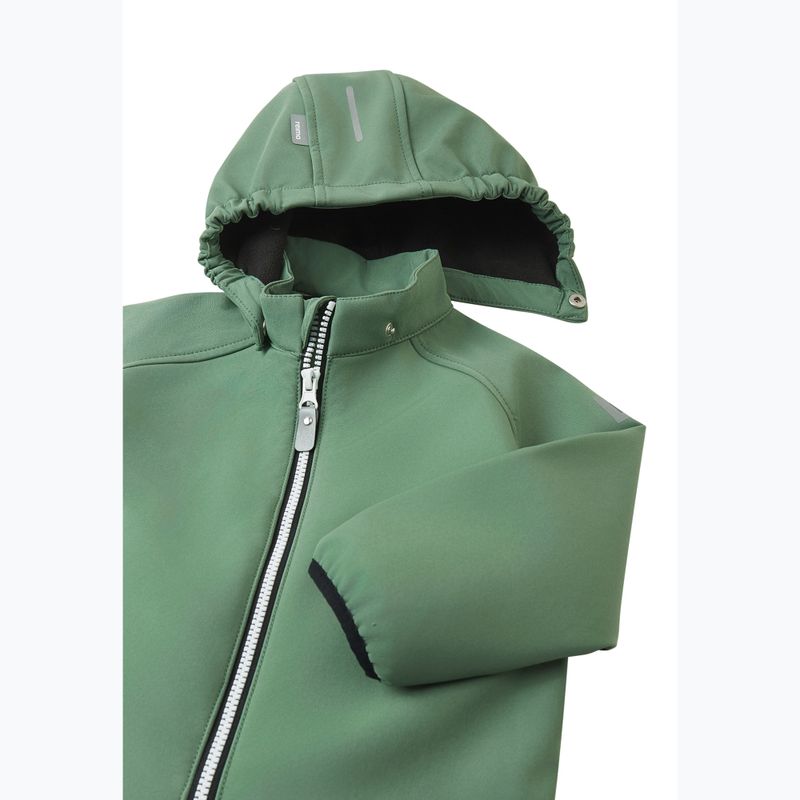 Children's softshell suit Reima Mjosa green clay 3
