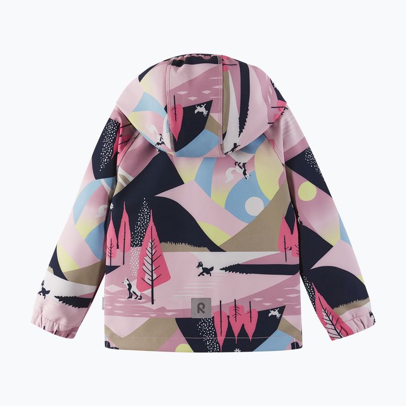 Children's softshell jacket Reima Vantti grey pink 3