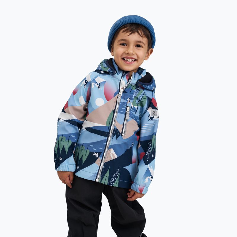 Children's softshell jacket Reima Vantti blue ocean 9
