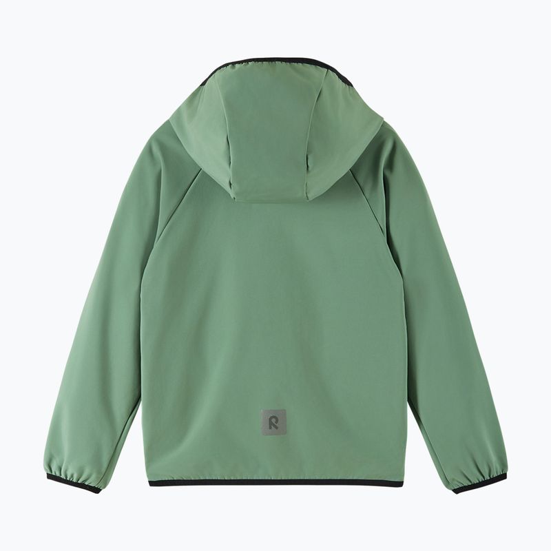 Children's softshell jacket Reima Mukana green clay 2