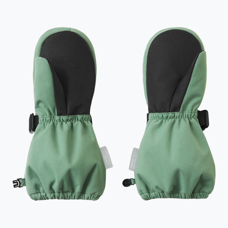 Children's ski gloves Reima Ote green clay 2