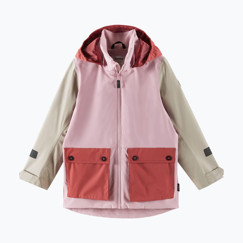 Children's softshell jacket Reima Sysma grey pink 2
