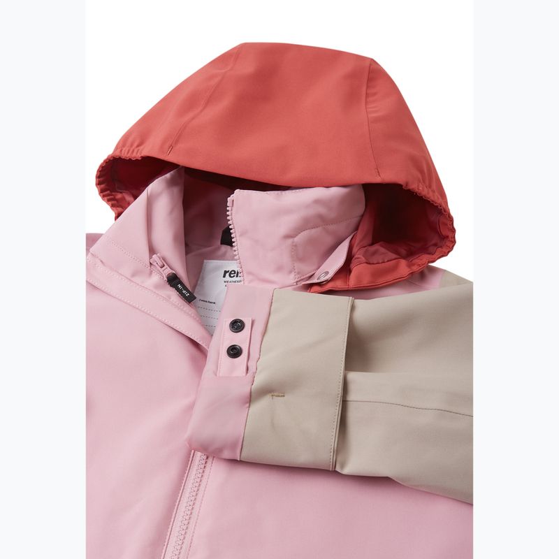 Children's softshell jacket Reima Sysma grey pink 5