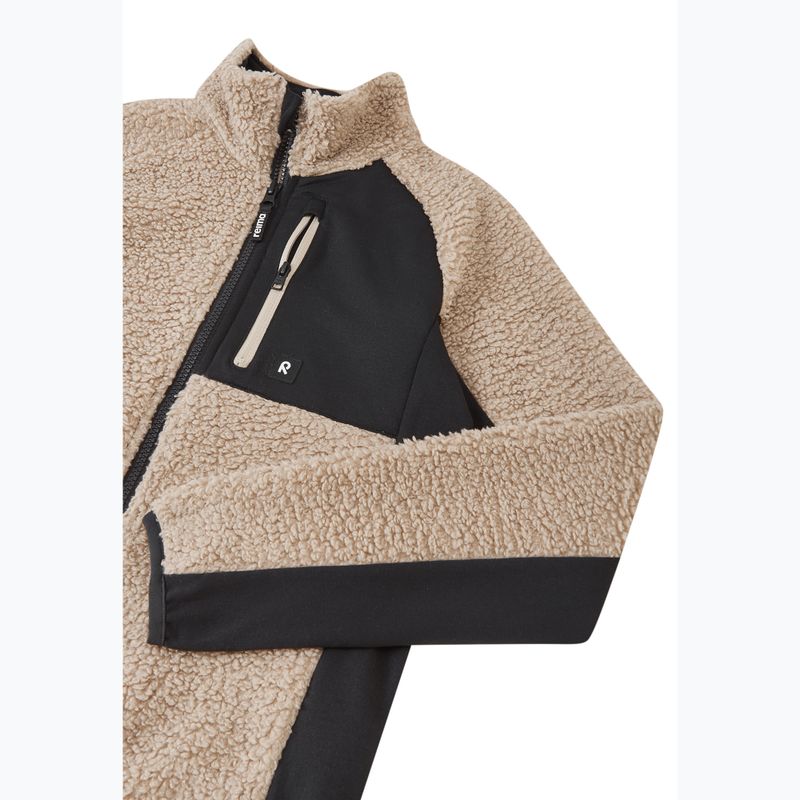 Children's fleece sweatshirt Reima Puhku earthy beige 3