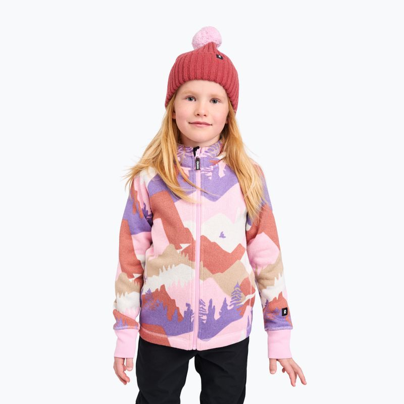 Children's fleece sweatshirt Reima Northern Fleece Hoodie grey pink 6