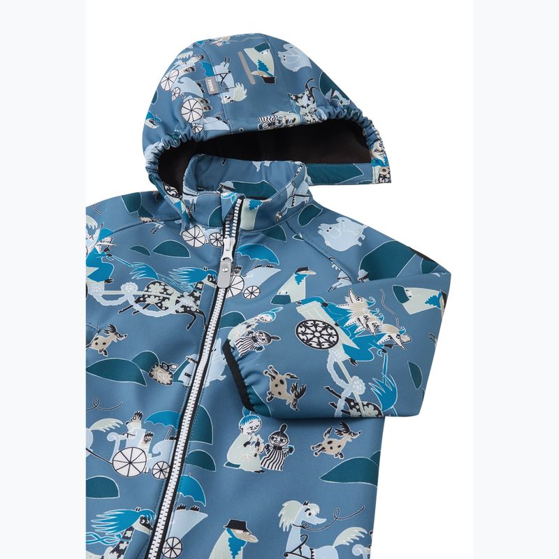 Children's softshell suit Reima Moomin Mjosa blue ocean 4