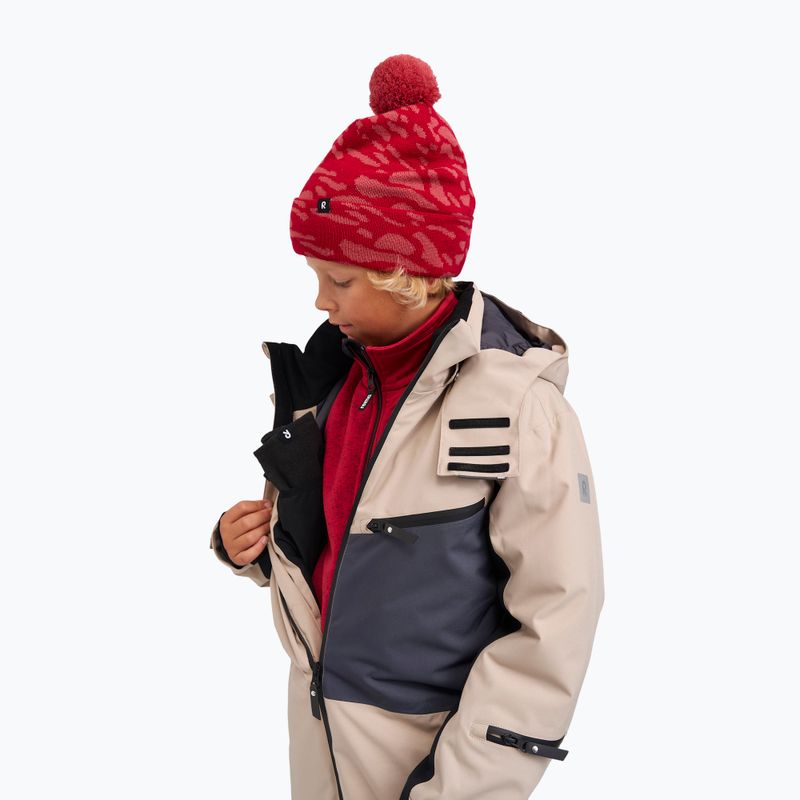 Children's winter hat Reima Virkku cranberry 6