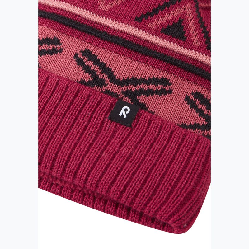 Children's winter hat Reima Kirjoen cranberry 3