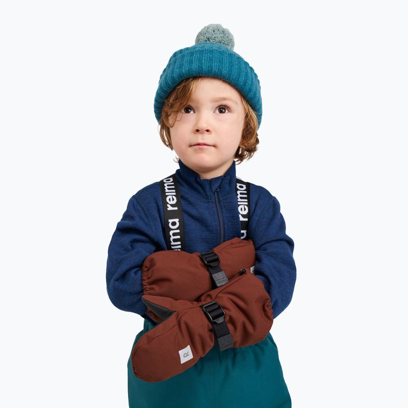 Children's ski gloves Reima Ote umber brown 6