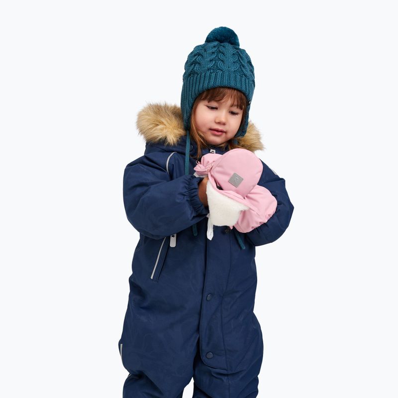 Children's winter gloves Reima Villatassu grey pink 7
