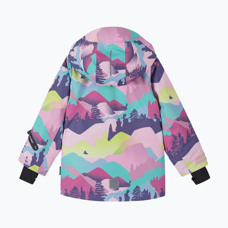 Children's ski jacket Reima Kiiruna grey pink 2