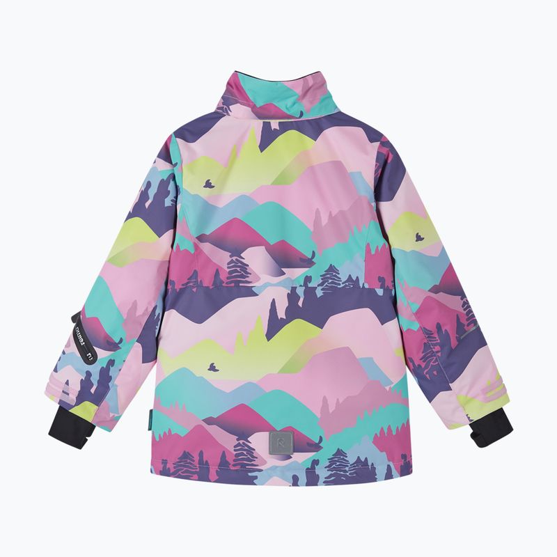 Children's ski jacket Reima Kiiruna grey pink 3