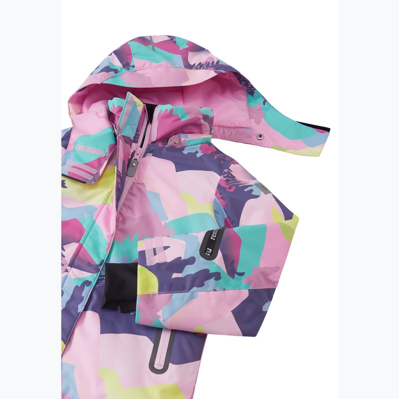 Children's ski jacket Reima Kiiruna grey pink 4